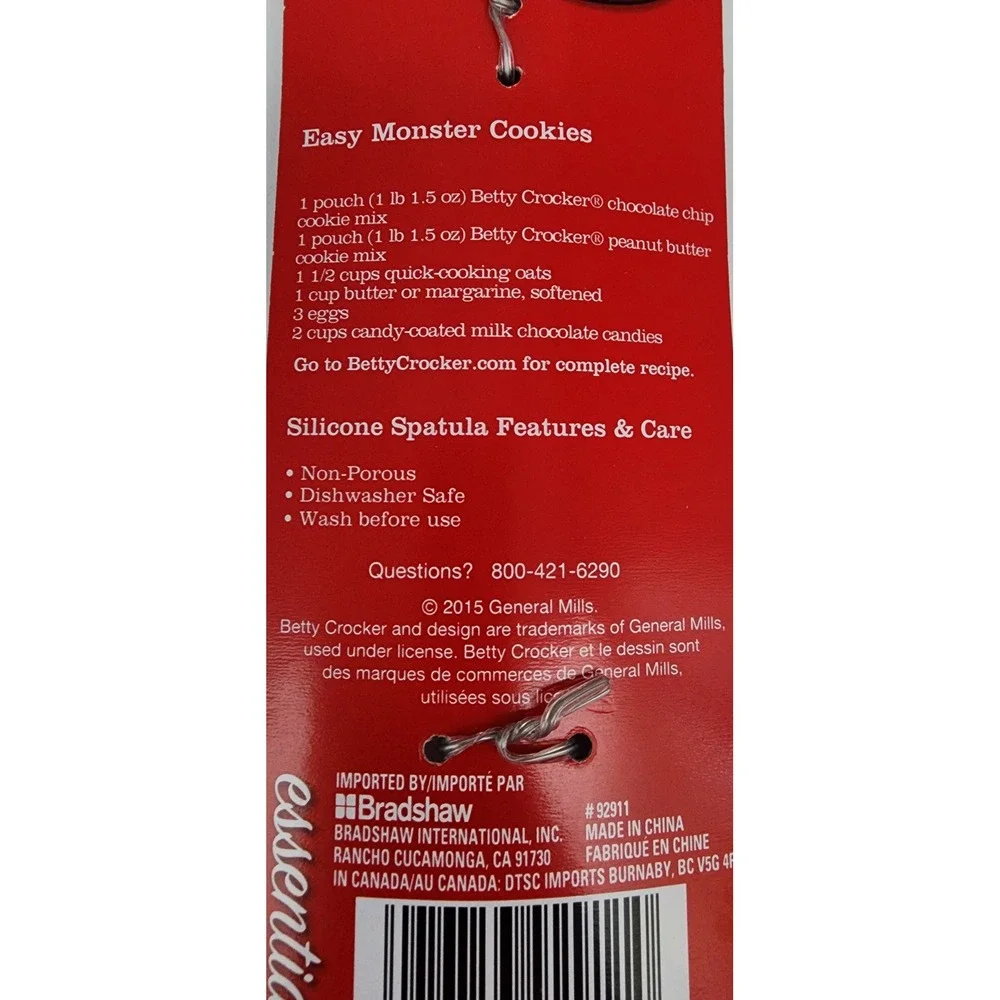 Betty Crocker Silicone Spatula Red Kitchen Essentials Tool 10 Inch NEW 92911